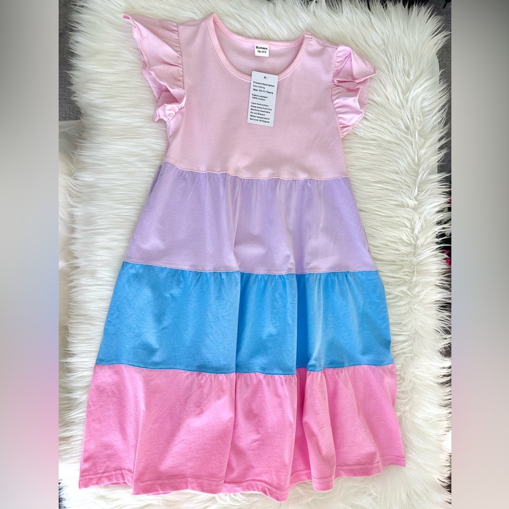 GIRLS PASTEL DRESS - Picture 8 of 15